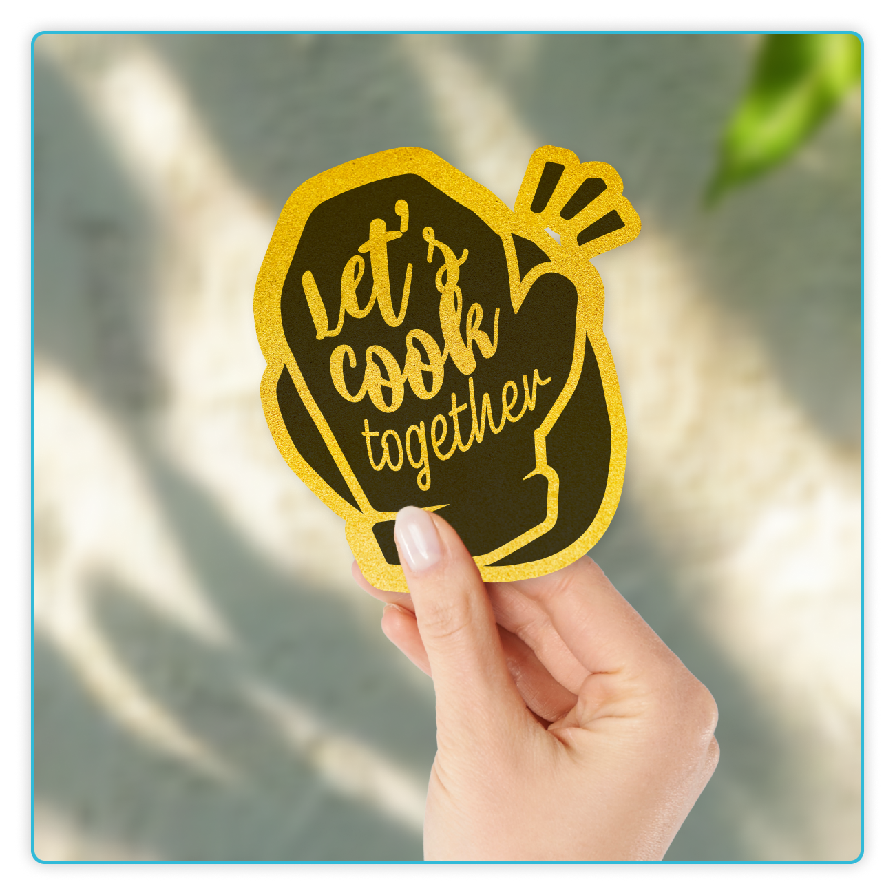 Custom Brushed Gold Stickers