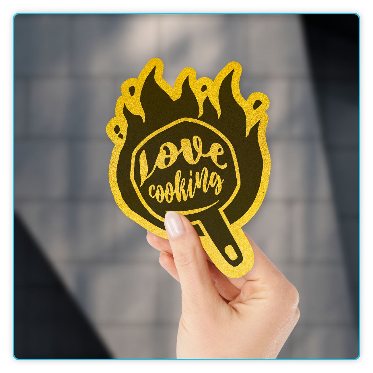 Custom Brushed Gold Stickers