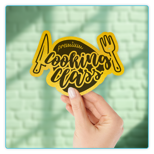 Custom Brushed Gold Stickers