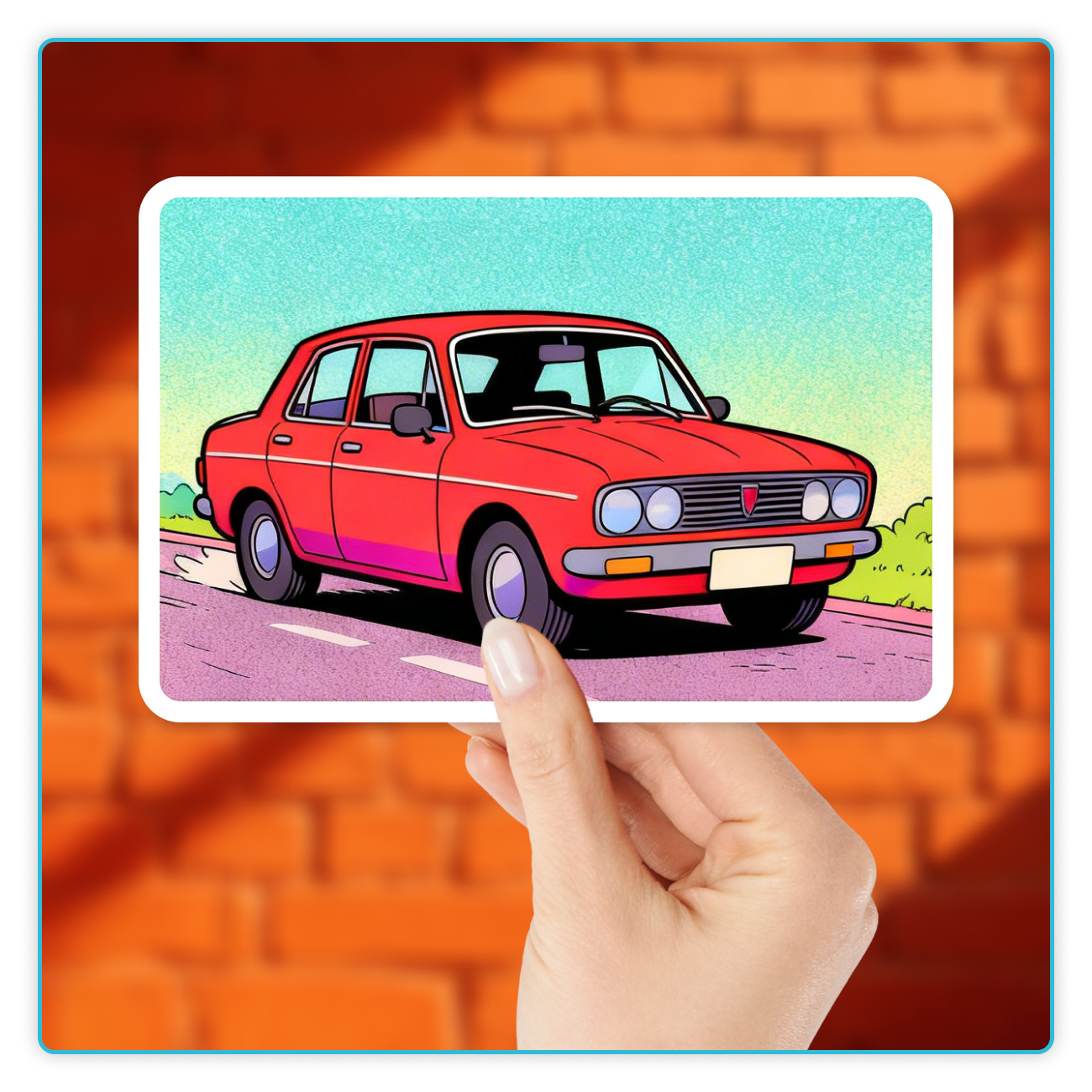 Custom Rectangle w/Rounded Corners Sticker